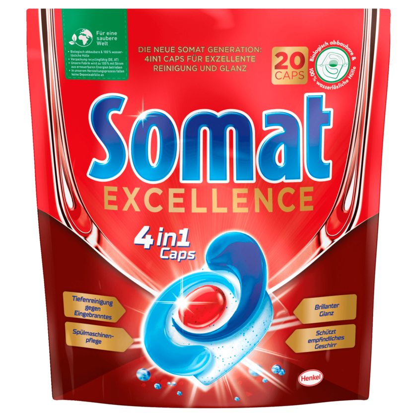Somat Excellence 4in1 Spülmaschinentabs 346g, 20 Caps